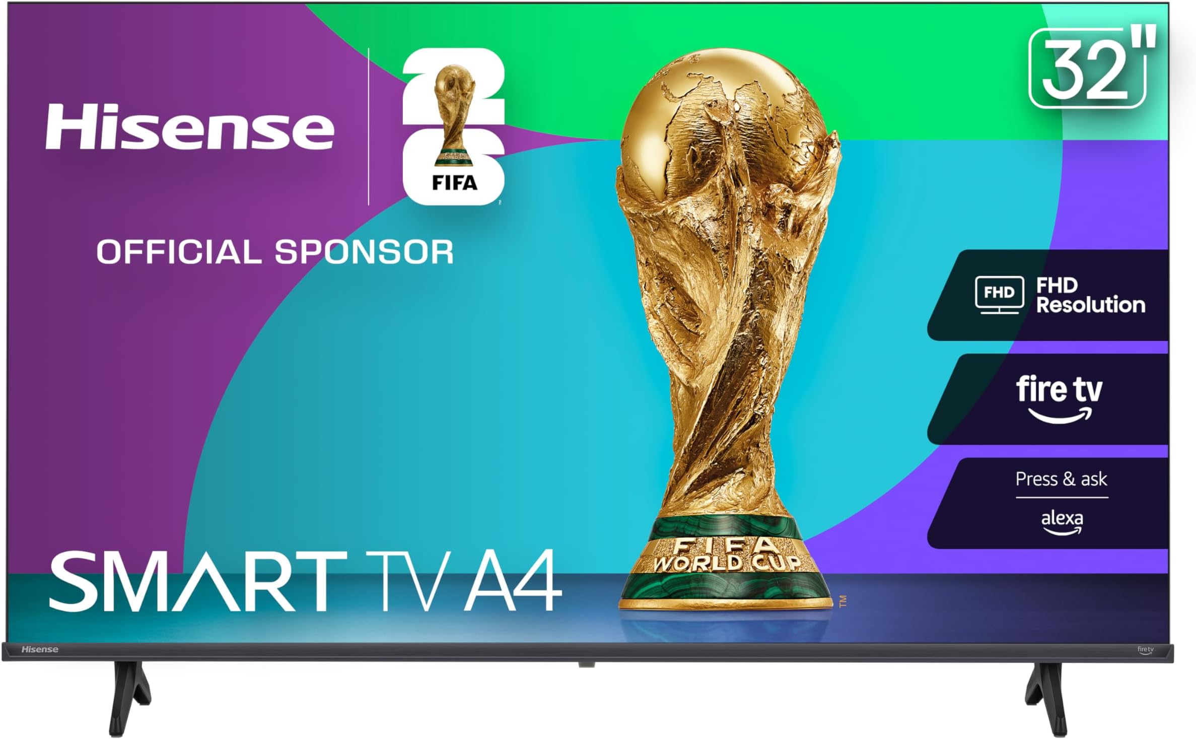 Hisense 32-Inch Class A4 Series FHD 1080p Smart Fire TV (32A4NF, 2025 Model) - DTS Virtual: X, Slim Bezel Design, Alexa Built in