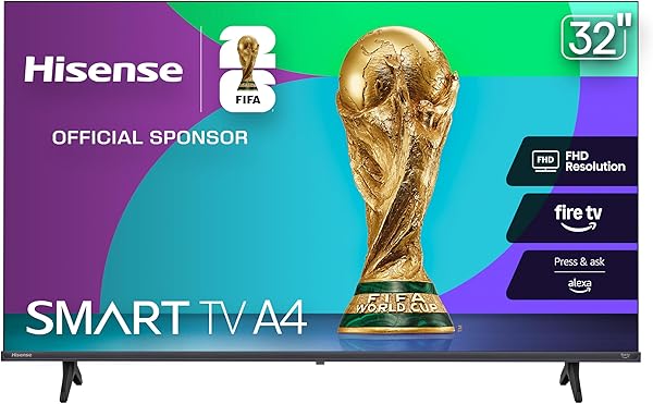 Hisense 32-Inch Class A4 Series FHD 1080p Smart Fire TV (32A4NF, 2025 Model) - DTS Virtual: X, Slim Bezel Design, Alexa Built in