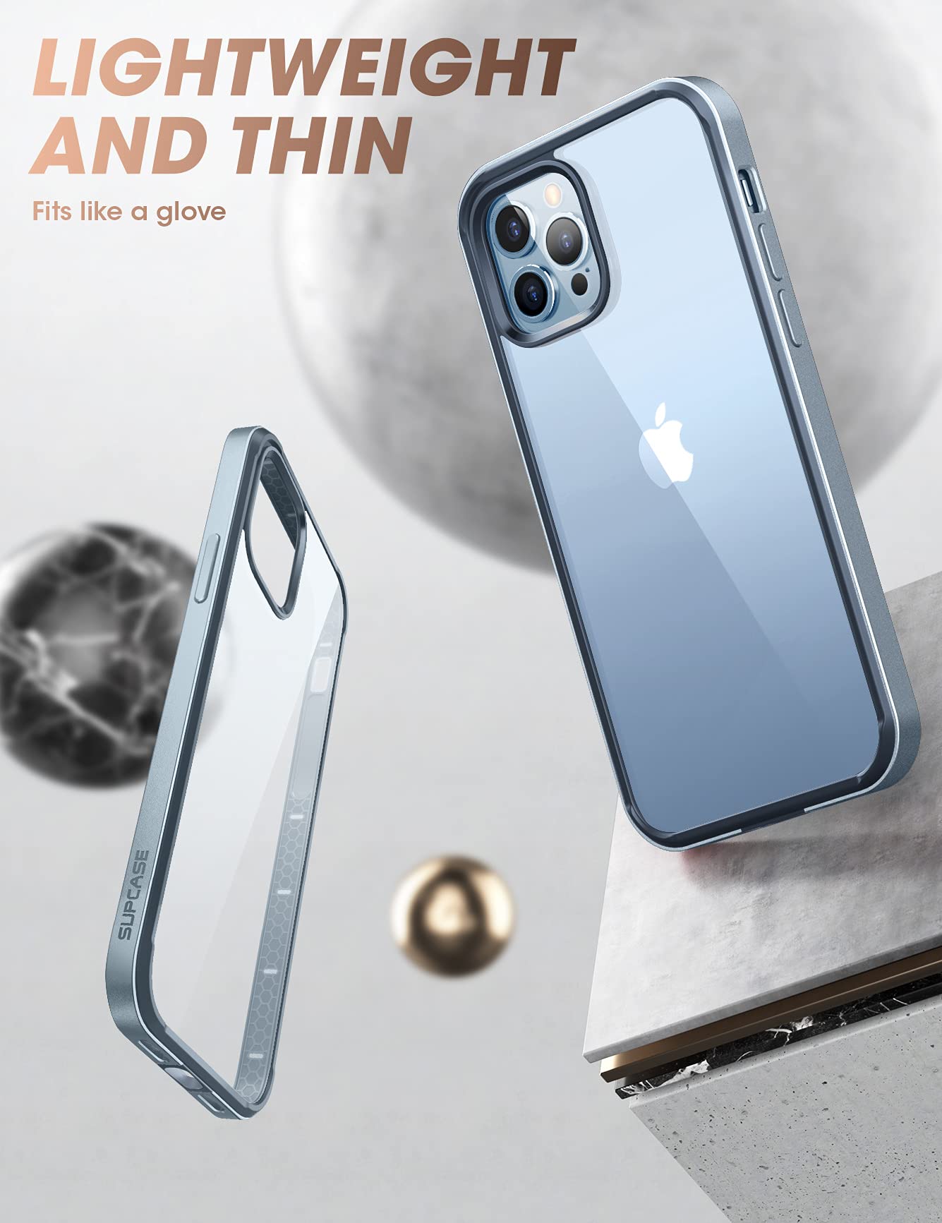Supcase Coque Intégrale pour iPhone 16 Pro Max Antichoc Béquille Support Transparent - Coque