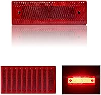 Vista 10 de Reflector 150X50mm autoadhesivo rectángulo de seguridad impermeable para entrada de buzón remolque