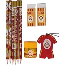 Galatasaray Dekomus Cep Defteri Hediyeli K rtasiye Seti, 6 Kur un Kalem, 2 Silgi, 2 Kalemtra , K rm z