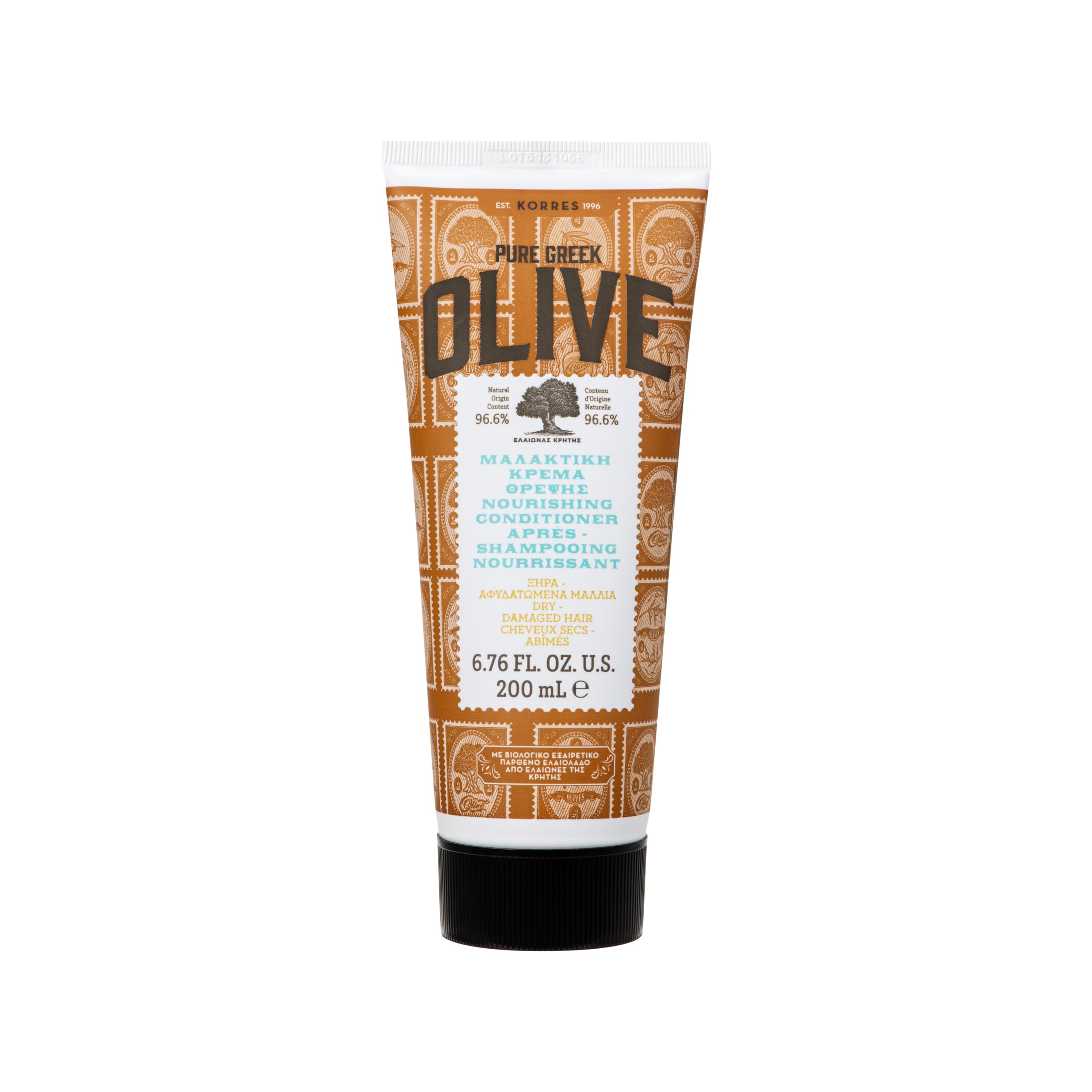 KORRES Natural Pure Greek Olive Nourishing Conditioner, 200 ml, Vegan