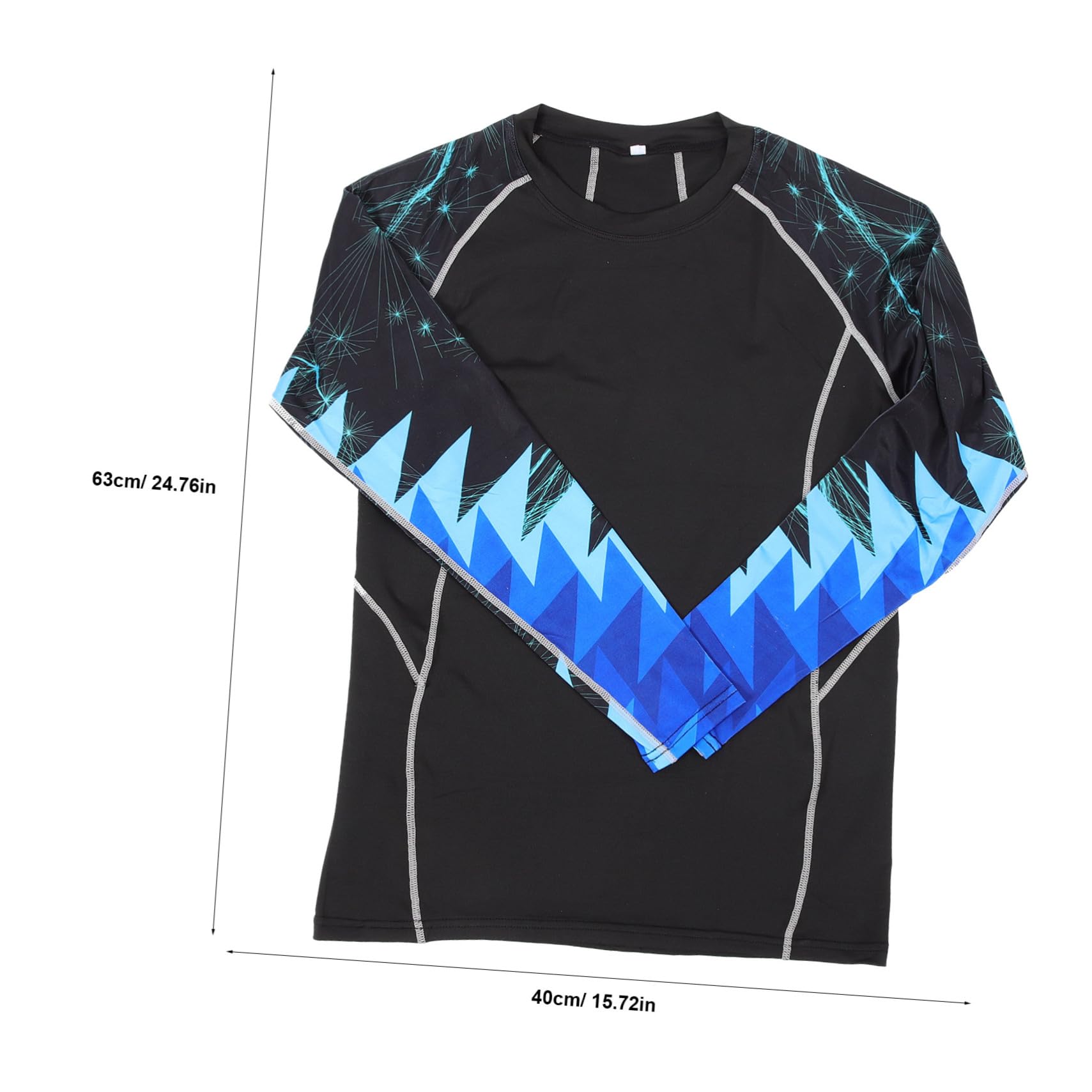 VANZACK Compression Shirts for Men Long Sleeve Running Cycling Fitness Polyester Quick Dry Breathable Skin-Friendly Black