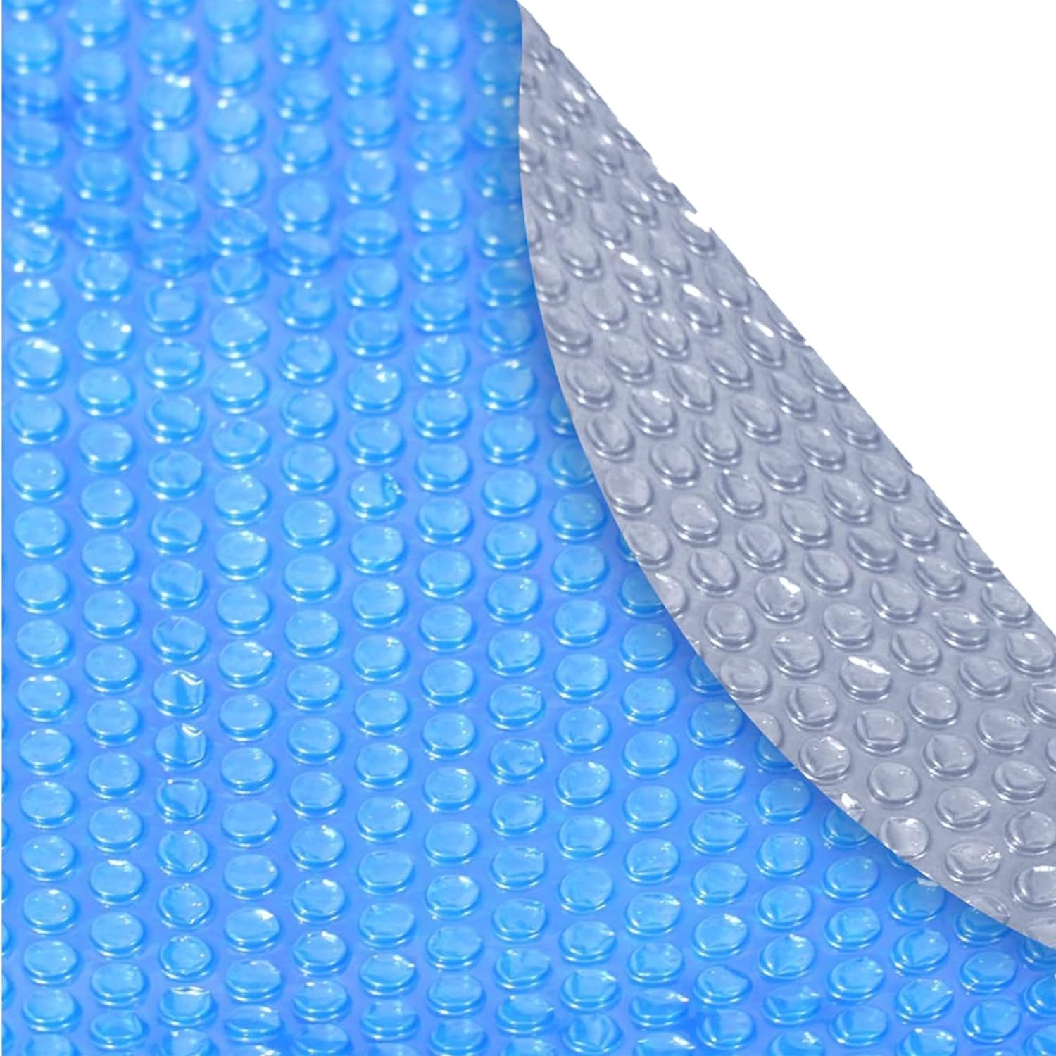 Pool Mate 18 x 33 Ft Blue/Silver Premium Oval Solar Cover for Above Ground Pool, Pool Solar Cover, 10-Mil Thick, 10-Year Warranty, Made in USA