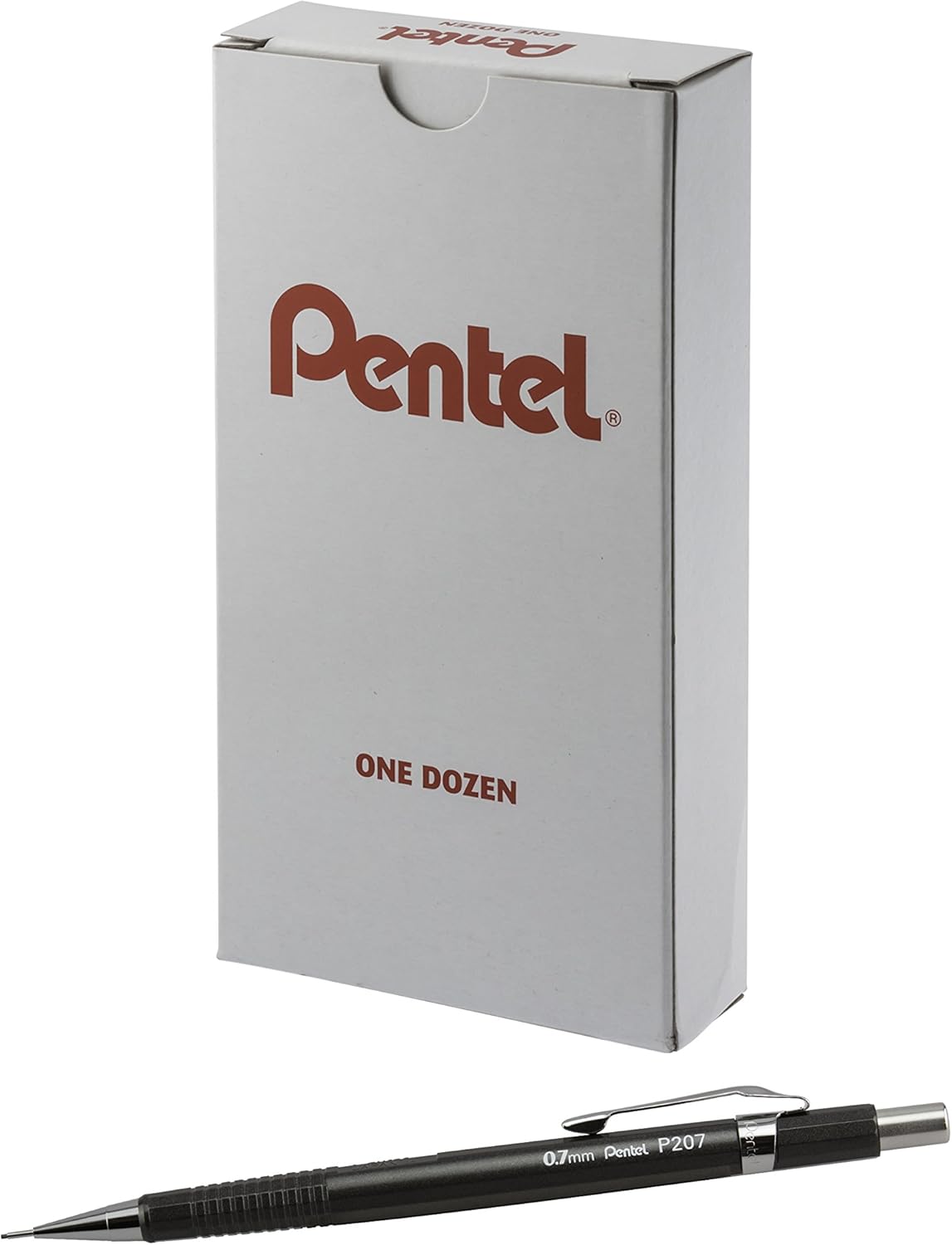 Pentel Sharp Mechanical Pencil, (0.7mm), Metallic Graphite Barrel, Box of 12 (P207MN)