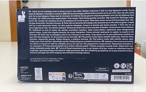 Janod Sweet Cocoon - Wooden Pull-Along Snail Cube Trolley - 17 Piece Set - Ages 18 Months - 3 Years - J03354