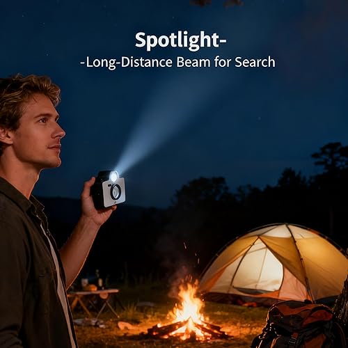 Miniatura 4 de Luces LED de camping portátil, luces a pilas, brillo y color ajustables, linterna recargable con magnética, IPX5 impermeable, luces de tienda de