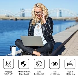 ZEHEXA Reading Glasses for Women/Men - Blue Light Blocking Readers, Stylish Comfortable Computer Eye Glasses, Lightweight Frame Fashion Cheaters 1.5