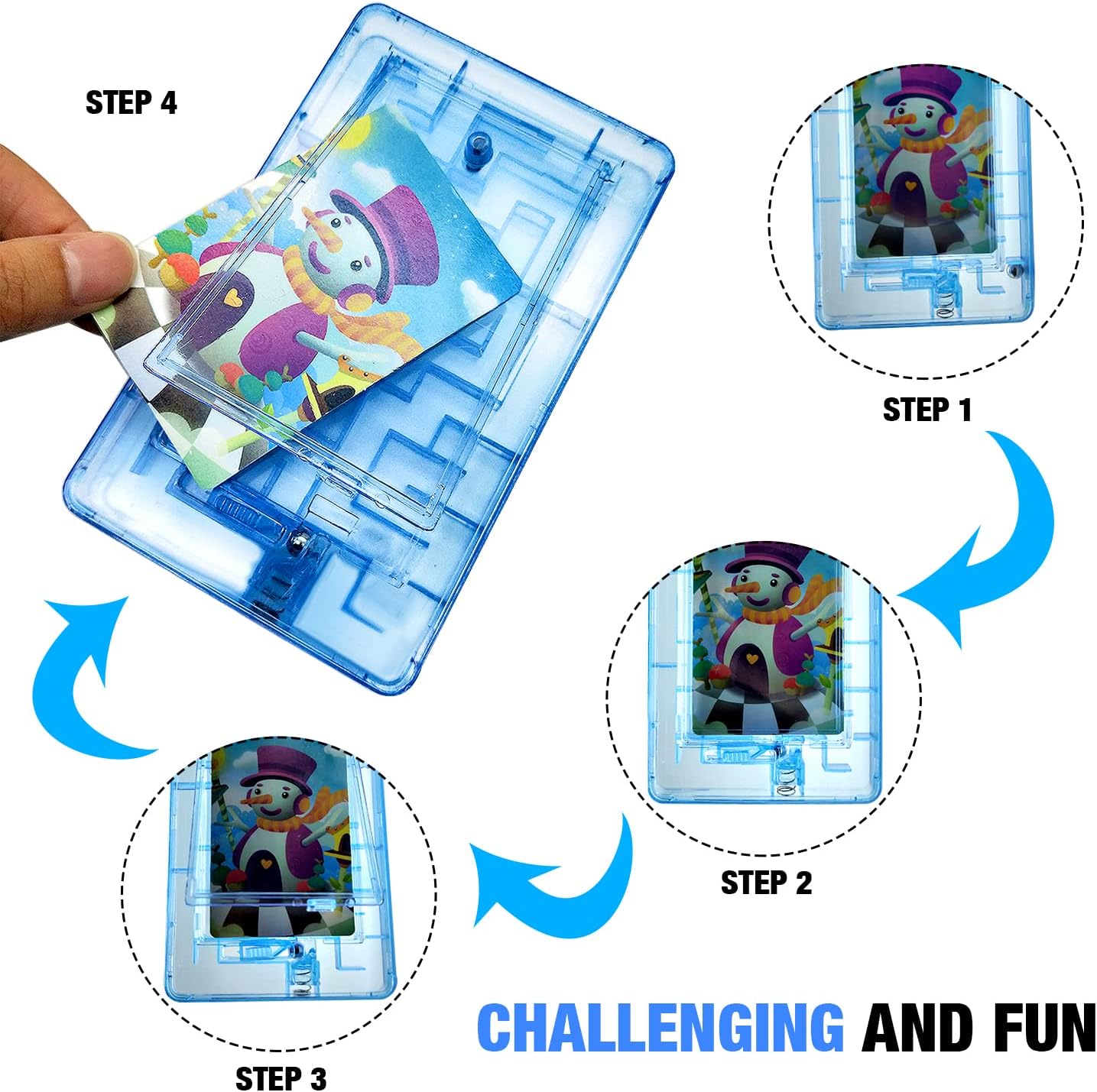 10 Pieces Money Puzzle Gift Boxes Card Holder Maze Puzzle, Plastic Puzzle Card Holder Maze Card Box