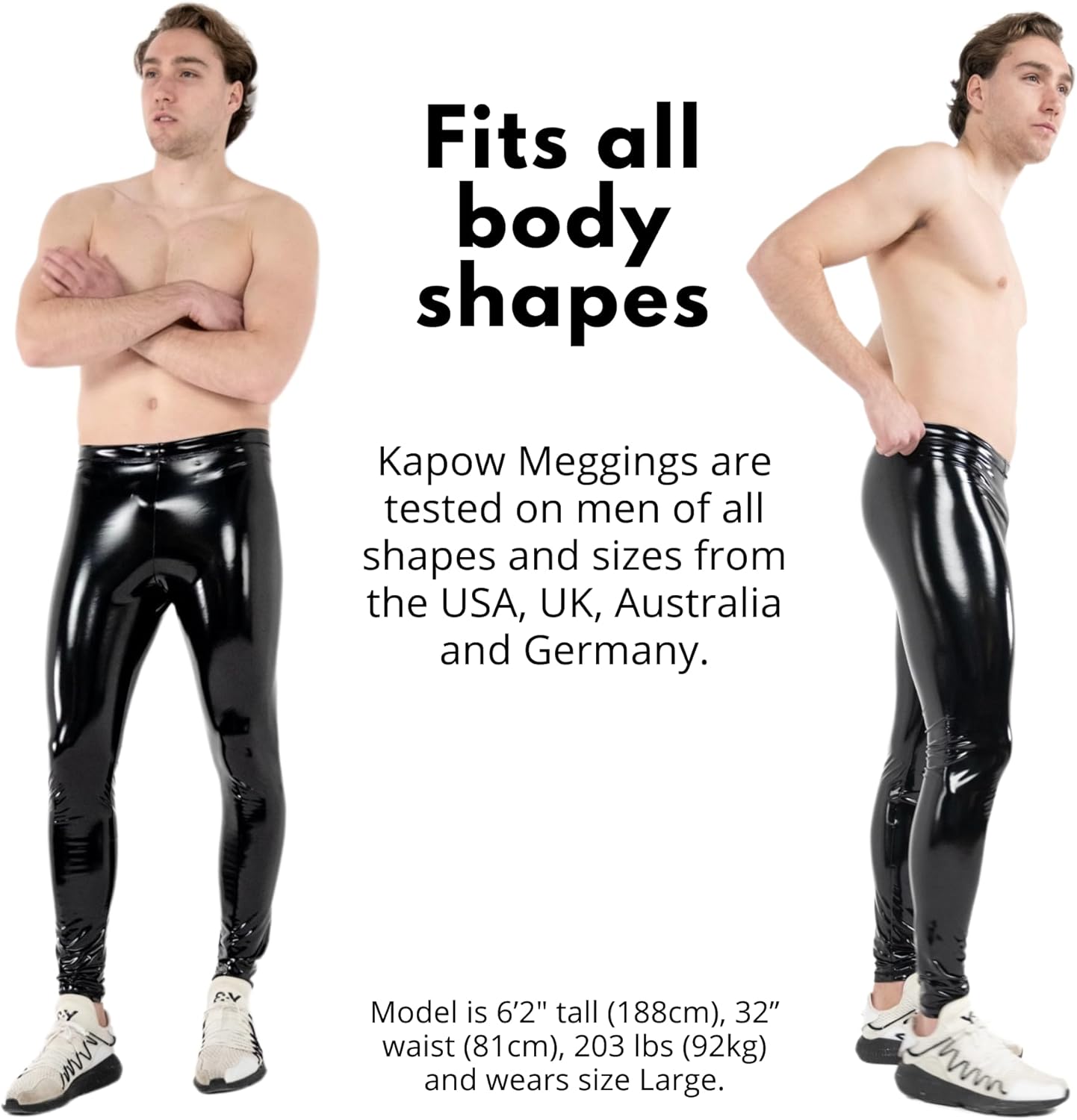 Kapow Meggings High Gloss Vinyl Men's Leggings - Image 5