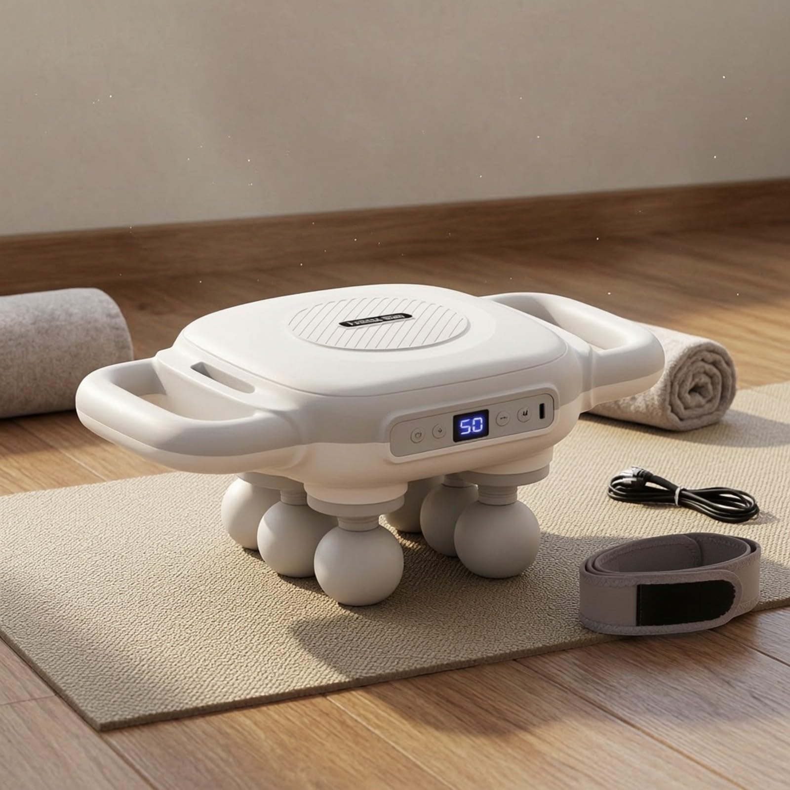 Masseur à Percussion Portable Appareil Massage D'énergie Rechargeable Polyvalent pr Sportifs, L'entraînement