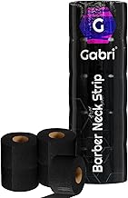 Gabri Professional Barber Neck Strips,5 x 100 Rolls Pack - Hygienic Black Neck Strips - Essential Hairdressing Supplies for Salons and Barbers,5 x 100pcs (Black)