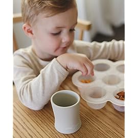 otterlove Silicone Baby & Toddler Training Cup - Pediatric OT Approved - 100% Platinum Pure LFGB Silicone - Unbreakable - Plastic Free - Tiny Cup Perfect for Baby Led Weaning (Sand)