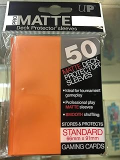 Ultra Pro PRO-MATTE (100 Count) Orange Deck Protector Sleeves - Magic the Gathering
