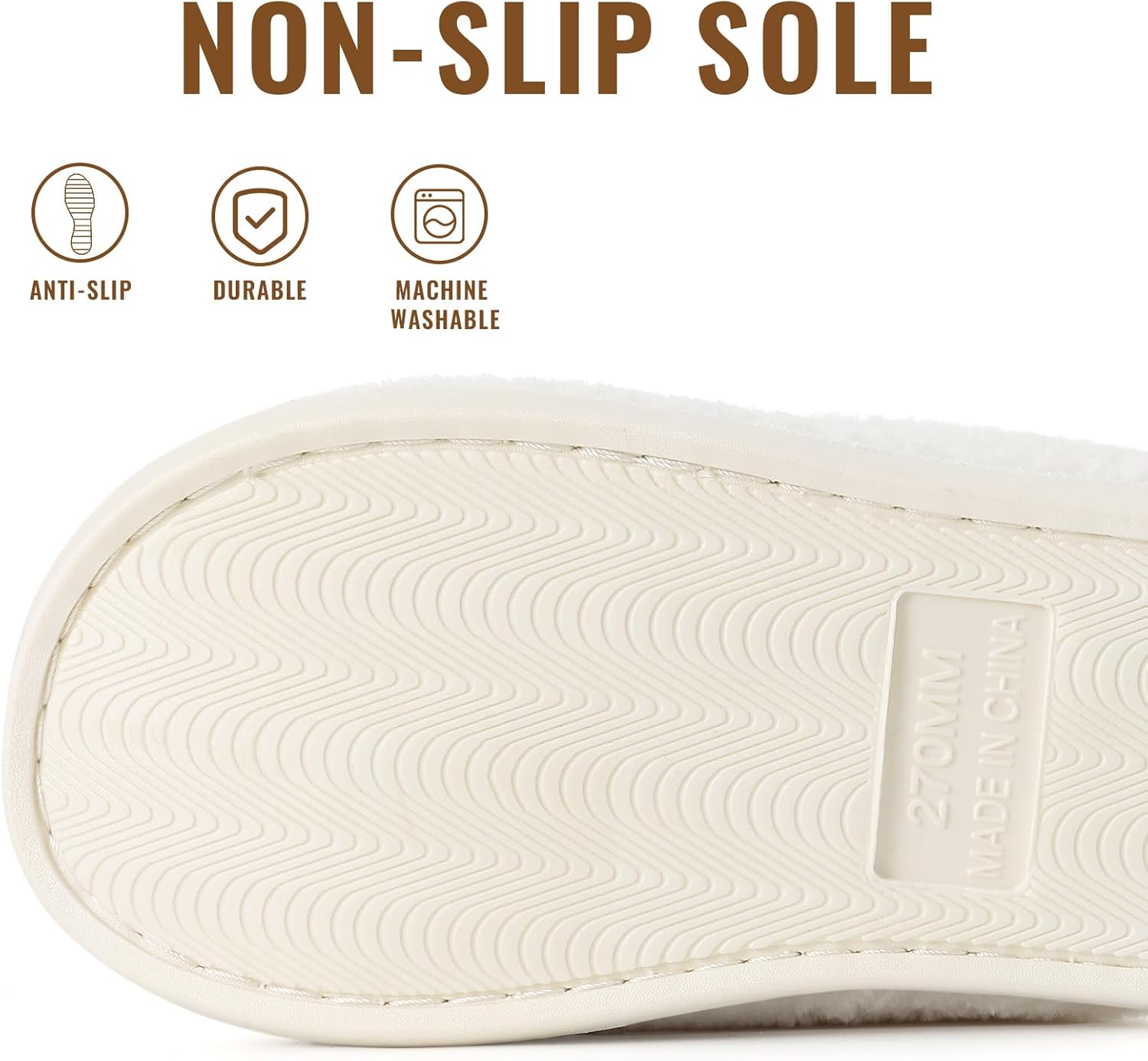 Evshine Women's Fuzzy Slip-on Slippers Comfy Lightweight Indoor House Scuff Slippers Closed Toe Soft Memory Foam Shoes - Image 6