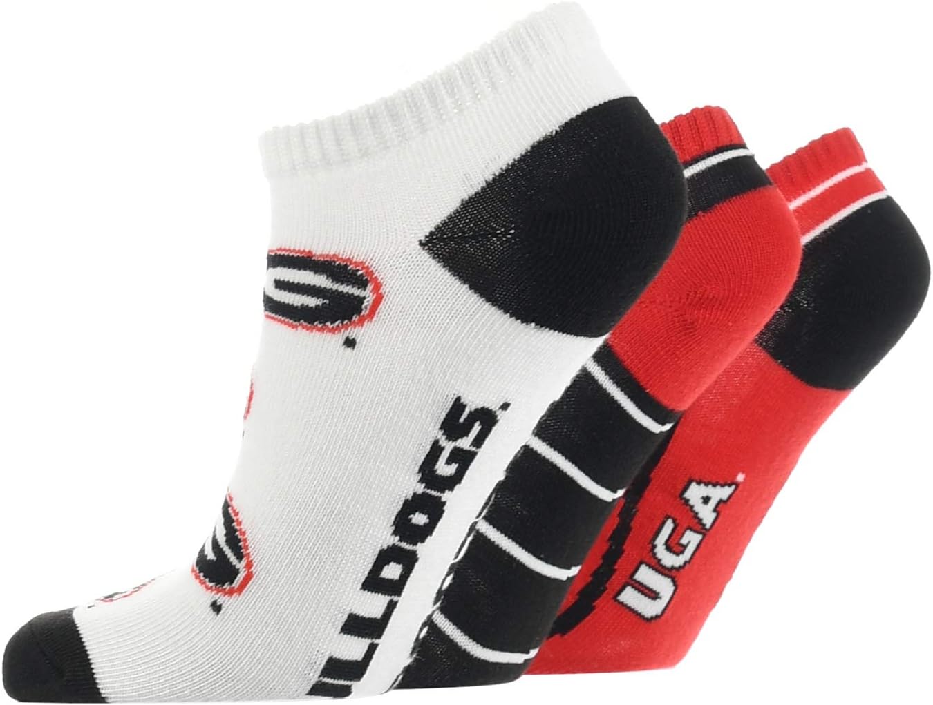 TCK NCAA No Show Socks for Men and Women, Full Field 3 Pack, Low Cut Ankle Socks College Graduation Gift
