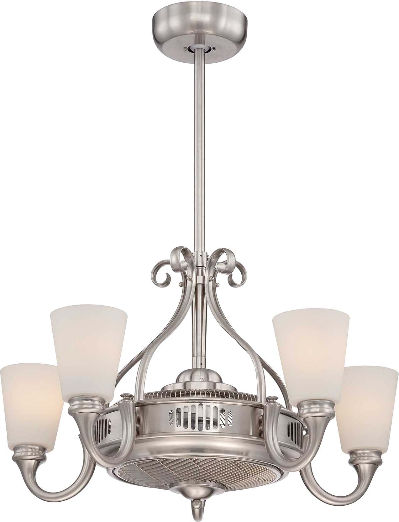Savoy House Borea 5-Light Air-Ionizing Fan d'Lier in Satin Nickel 32-326-FD-SN