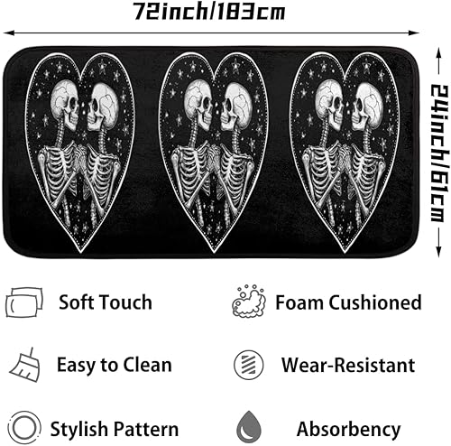 Miniatura 3 de Alfombra antideslizante de 2 x 6 pies para pasillo, entrada, dormitorio, sala de estar, lavandería, dormitorio, decoración del hogar y cocina
