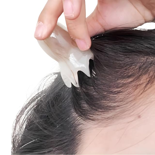 Gray Resin Octopus Scalp Massager 2 Pack Wide Tooth Head Scalp Comb for Stress Relief Meridian Lymphatic Drainage