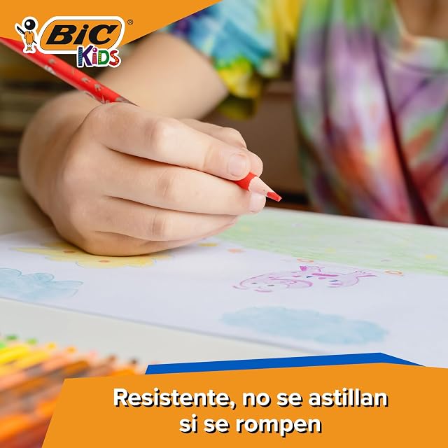 Foto 4 de 6 de BIC Kids Evolution Lápices de colores - Colores surtidos, Pack de 12