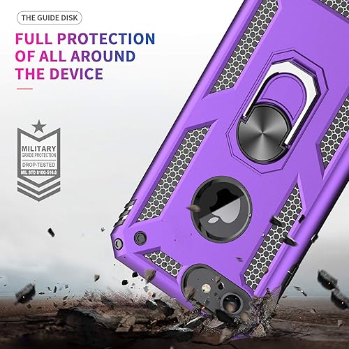 Miniatura 7 de Funda LeYi para iPhone 6S6, funda para iPhone 7, funda para iPhone 8, armadura de grado militar de doble capa con soporte giratorio de 360 grados