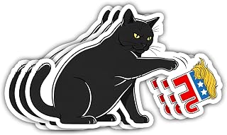 VOTANTA (3 Pcs, 3 inch) Cat Throwing Republican Elephant Sticker, Funny Anti Felon Political Sticker Gifts Decoration for Laptops, Phones