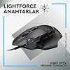 Logitech G G502 X ماوس الألعاب السلكية، LIGHTFORCE Hybrid Optical-Mechanical Master Switches، HERO 25 K Gaming Sensor، متوافق مع نظام التشغيل MacOS وWindows والكمبيوتر الشخصي، أسود