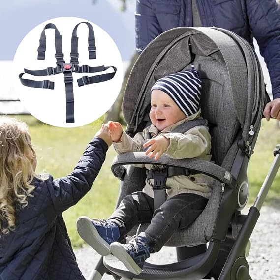 Upgraded Baby Trolleies Seat Belt User Friendly Baby Prams Baby Security Belt Great for Shopping & Outings