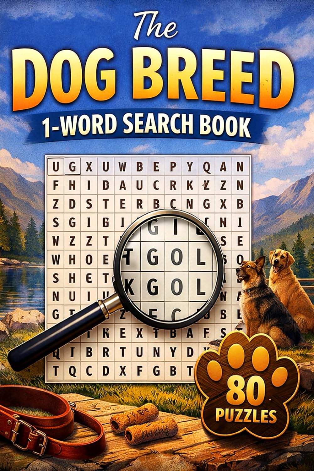 The Dog Breed 1-Word Search Book: 1-Word Searches with Easy to Read Print About Dog Breeds | 6x9 inches | 80 Puzzles | Gift for Vacations, Holidays and Relaxing