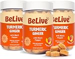 BeLive Turmeric Curcumin with Black Pepper & Ginger - 60 Gummies I Turmeric and Ginger Supplement for Immune Support, Healthy Skin, and Mobility - Tropical Flavor
