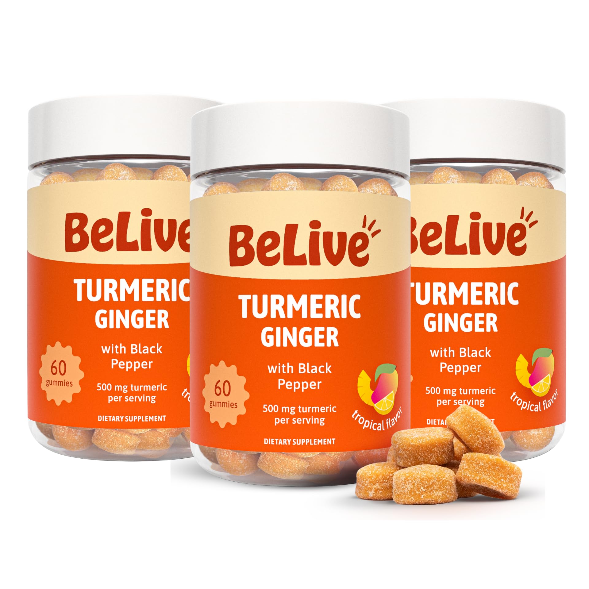 BeLive Turmeric and Ginger Gummies for Joint and Mobility Support, 60 Count — Amazon image 9