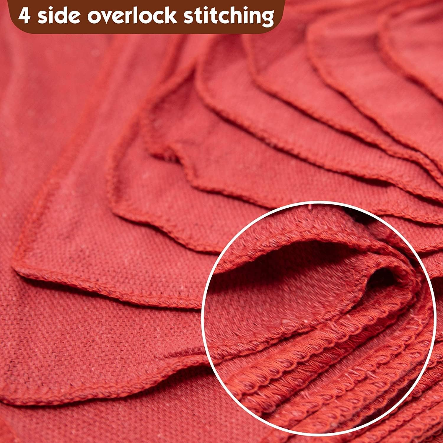 Nabob Wipers Auto Mechanic Shop Towels 500 Pack Bulk Shop Rags 100% Cotton Size 14"x14" Commercial Grade (500 Pack, Red)