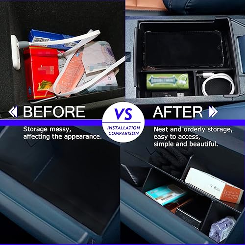 Miniatura 4 de Bandeja organizadora de consola central Maverick 2024 2023 para Ford Maverick 2022 2023 2024 Bandeja de consola central reposabrazos caja de