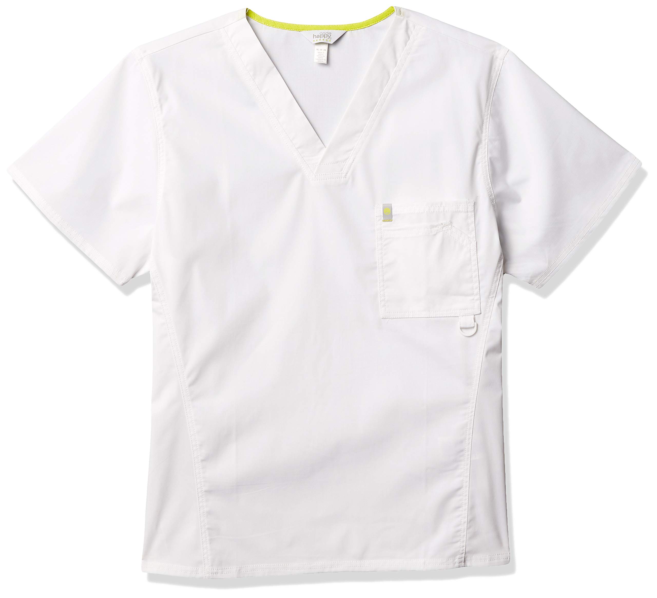 Code Happy Men's Big-Tall Bliss with Certainty Plus V-Neck Scrub Top, White, XX-Large