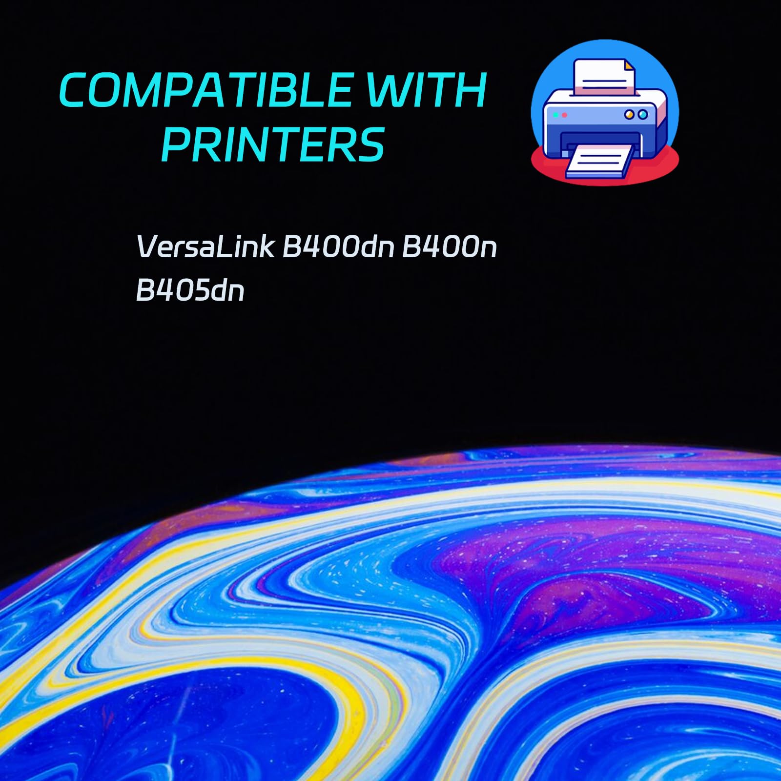 High Yield B400 Drum Cartridges Compatible for Xerox VersaLink B400dn B400n B405dn Printers, Print Clearly (3 Pack Black)