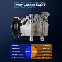Vista 4 de ECCPP Compresor de aire acondicionado 2001-2006 Compatible con Hyundai Santa Fe 2.7L Compresor de aire acondicionado de enfriamiento rápido
