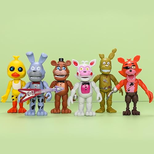 Miniatura 2 de Juego de figuras de acción de terror, 18 piezas inspiradas en el juego, figuras de cinco noches con articulaciones movibles, juguetes coleccionables
