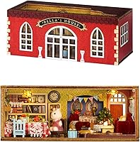 Vista 1 de Roroom Kit de casa de muñecas en miniatura y muebles, modelo de casa de muñecas de madera 3D con LED, idea creativa de habitación para regalo