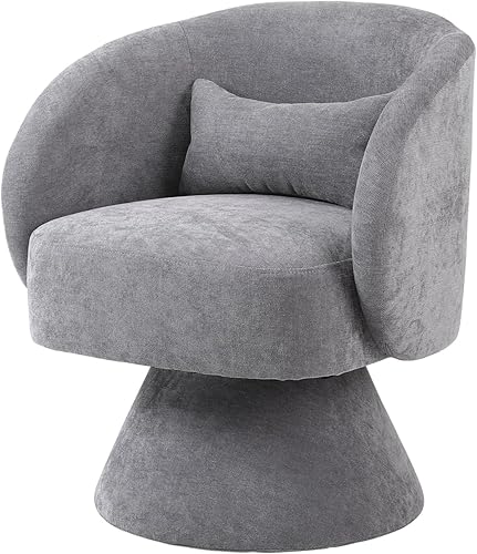 Miniatura 7 de Silla giratoria de barril, moderno sofá giratorio de acento, cómodo sofá de 360 grados para ocio, para el hogar, sala de estar, dormitorio, oficina