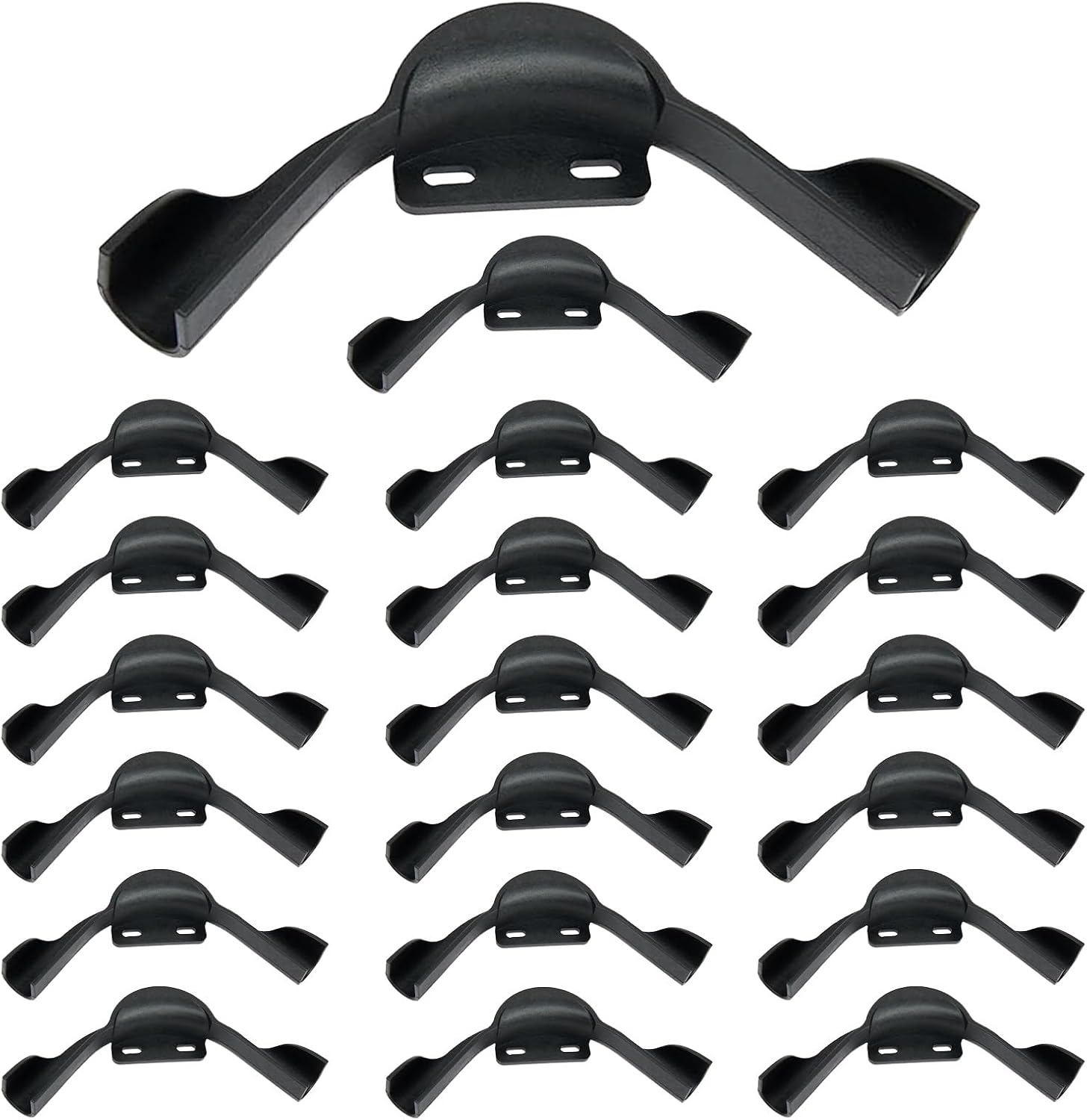 10-Pack HeSun PEX PPSU Bend Support with Mounting Plate, 90 Degree 1 inch Black Tubing Pipe Hanger