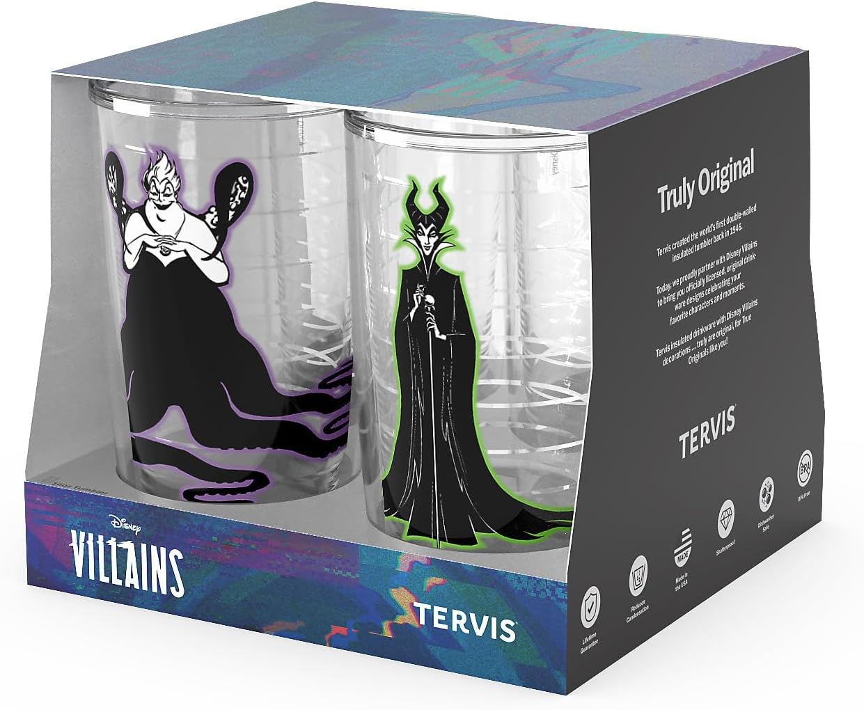 Tervis Disney - Villains Collection Made in USA Double Walled Insulated Tumbler Travel Cup Keeps Drinks Cold & Hot, 16oz 4pk, Classic - Image 2