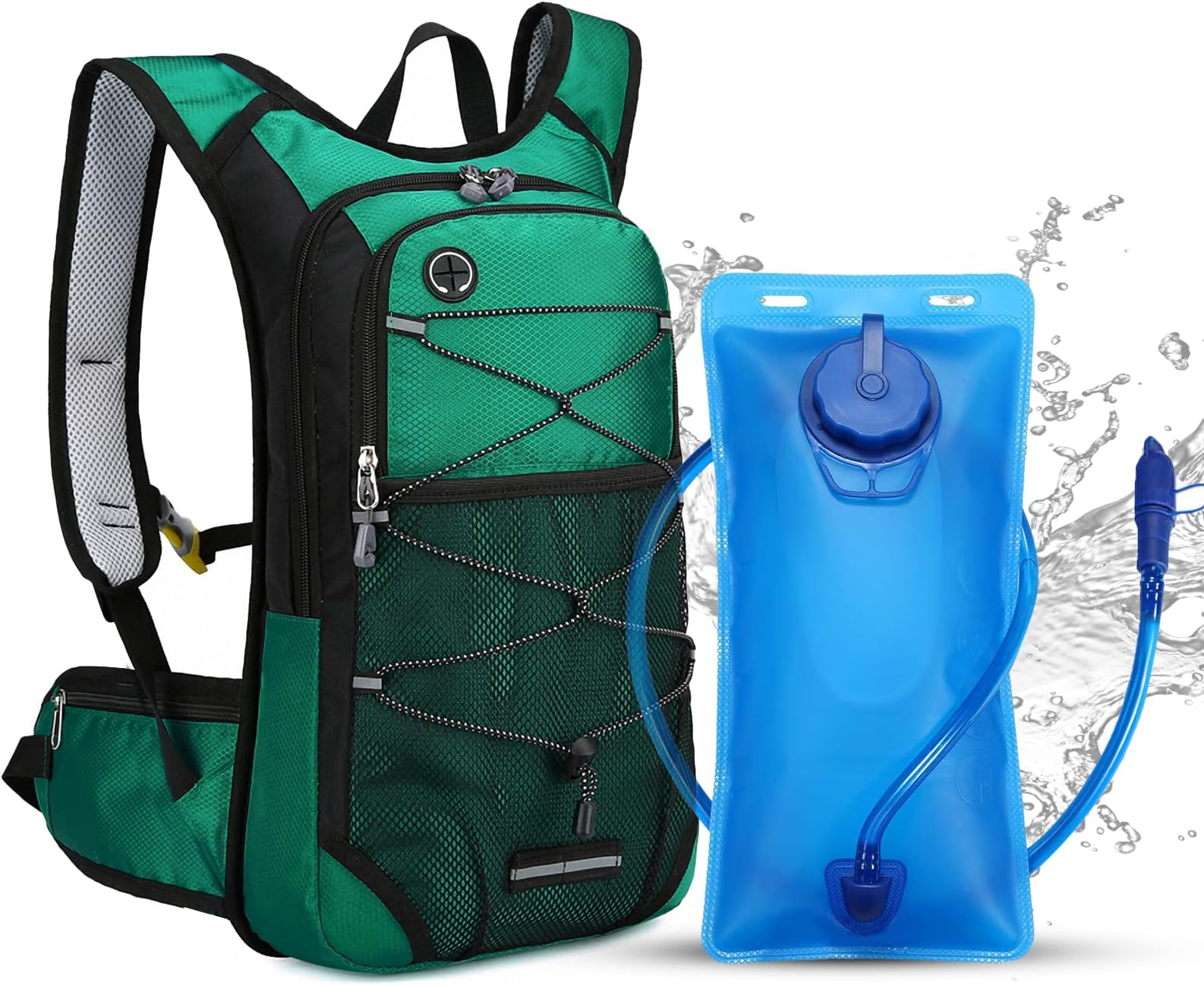 Hydration Backpack Hiking Water Pack - Water Backpack with 2L Hydration Bladder Lightweight Hydro Pack Insulated Backpacks for Cycling Camping Climbing Biking Running