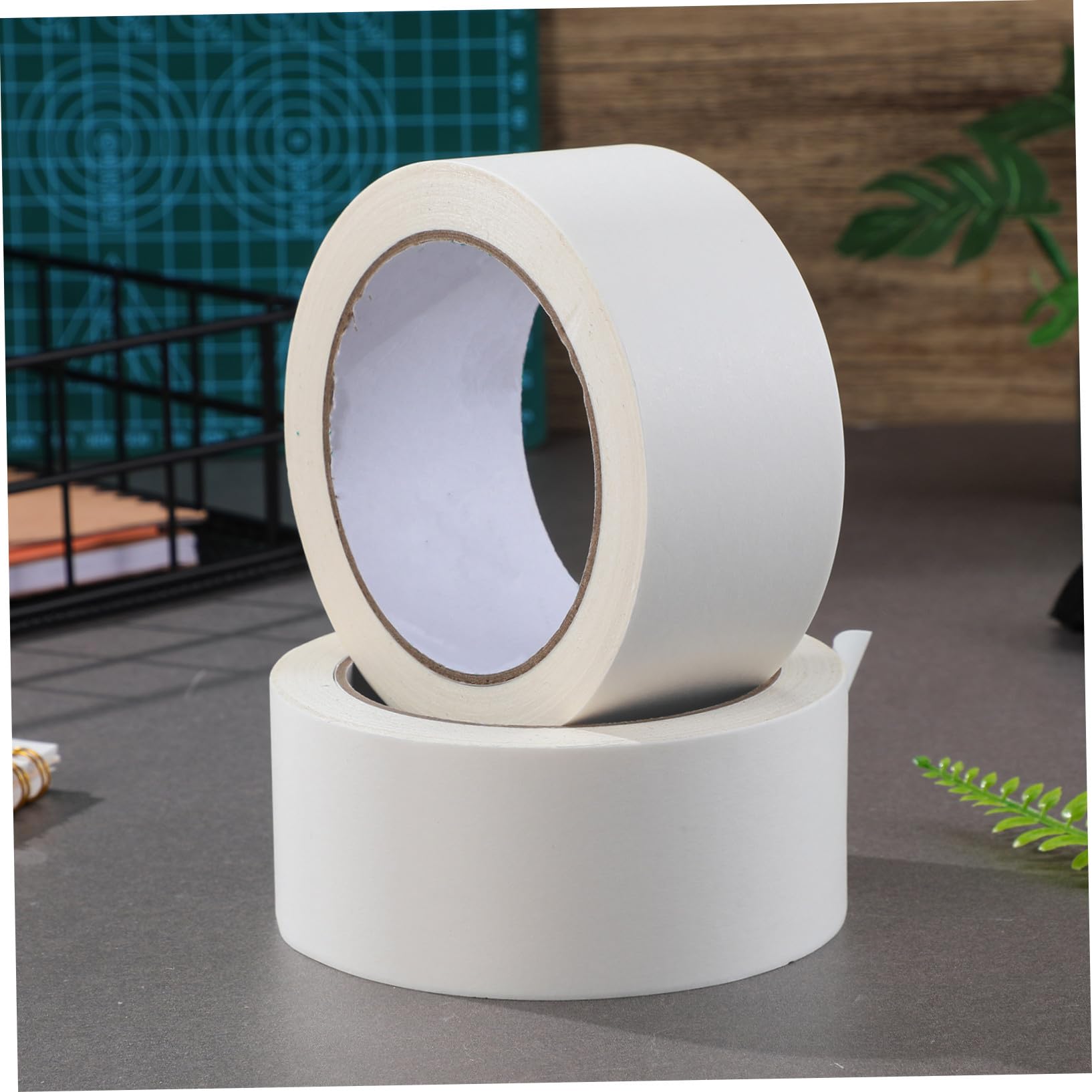 Hemobllo 2rouleaux Ruban Adhésif Papier Kraft De Ruban Emballage Auto-adhésif Écriturable Scellage Renforcé Pour Colis Et Cartons Adhérence Polyvalente Pour Usage Domestique Et Commercial