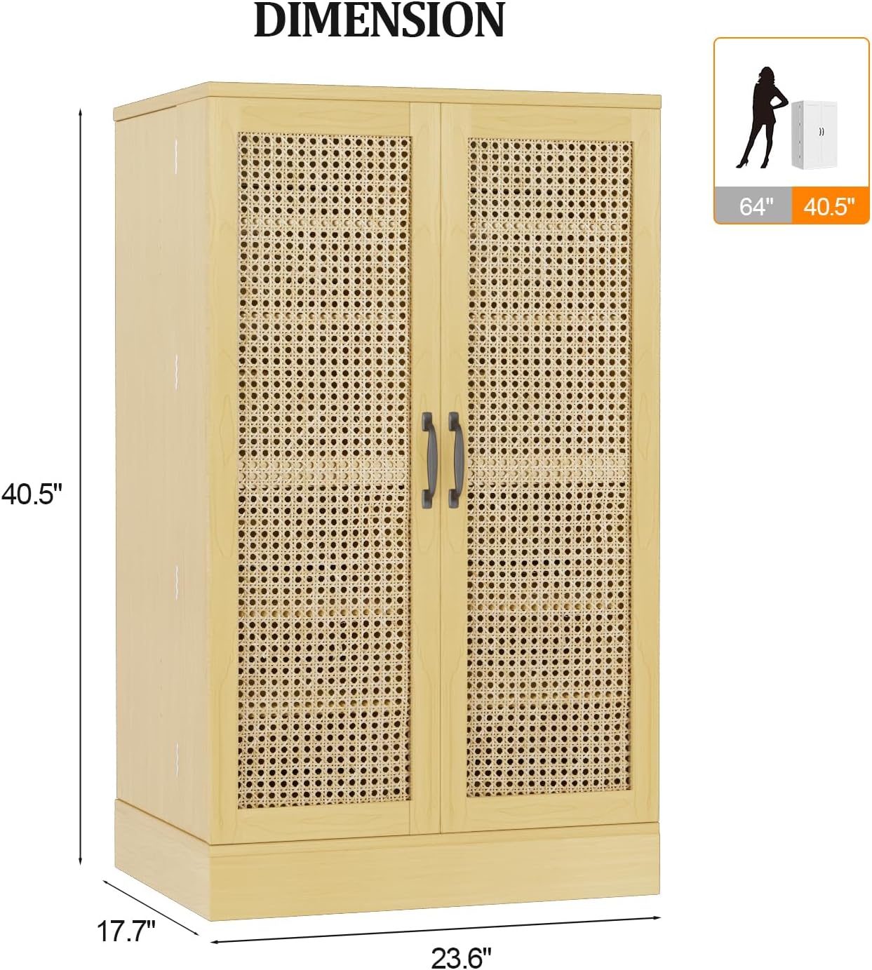 VINGLI Pantry Cabinet dimensions diagram