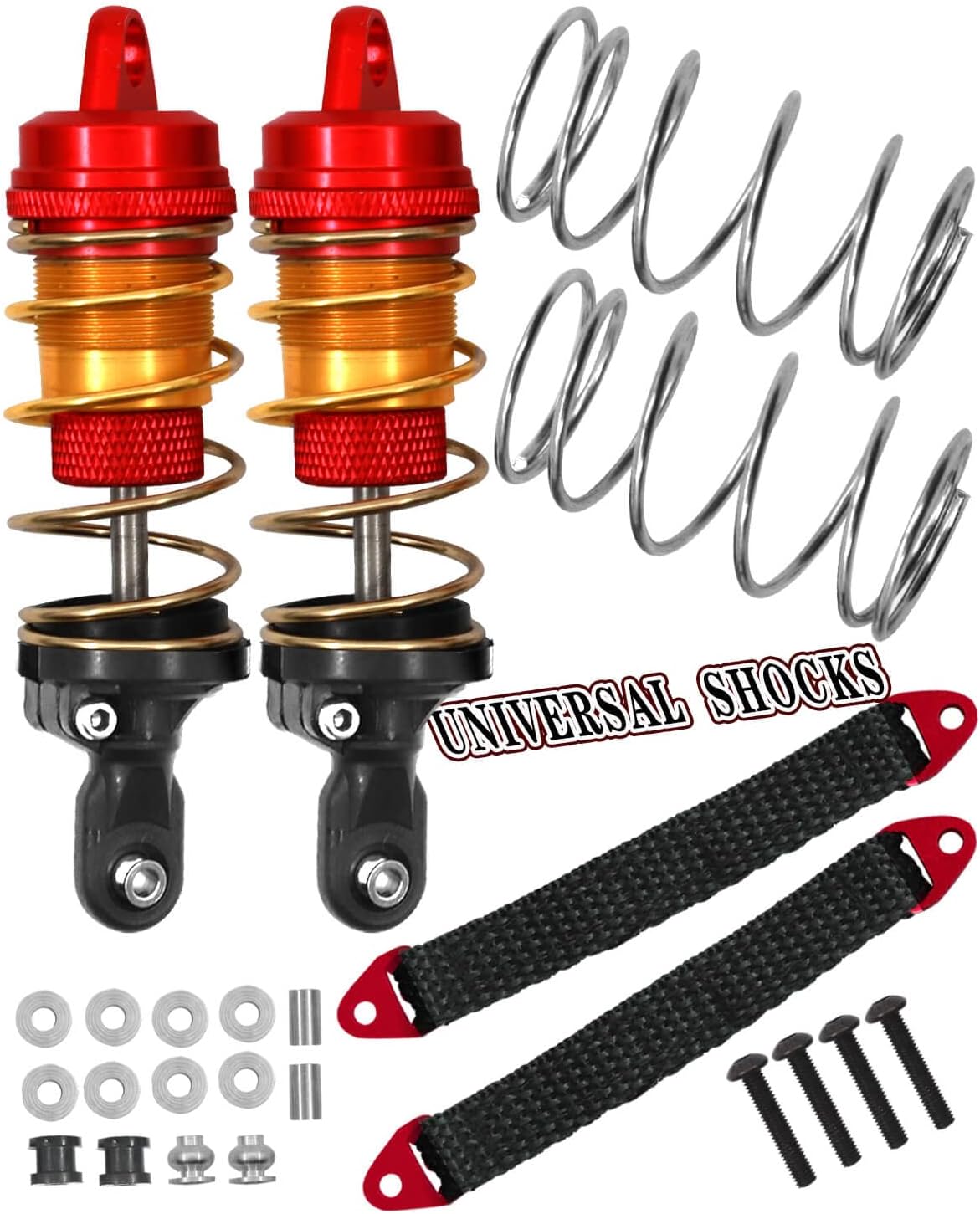 Rcarmumb 102mm Front/Rear RC Shocks Absorber Upgrades for 1
