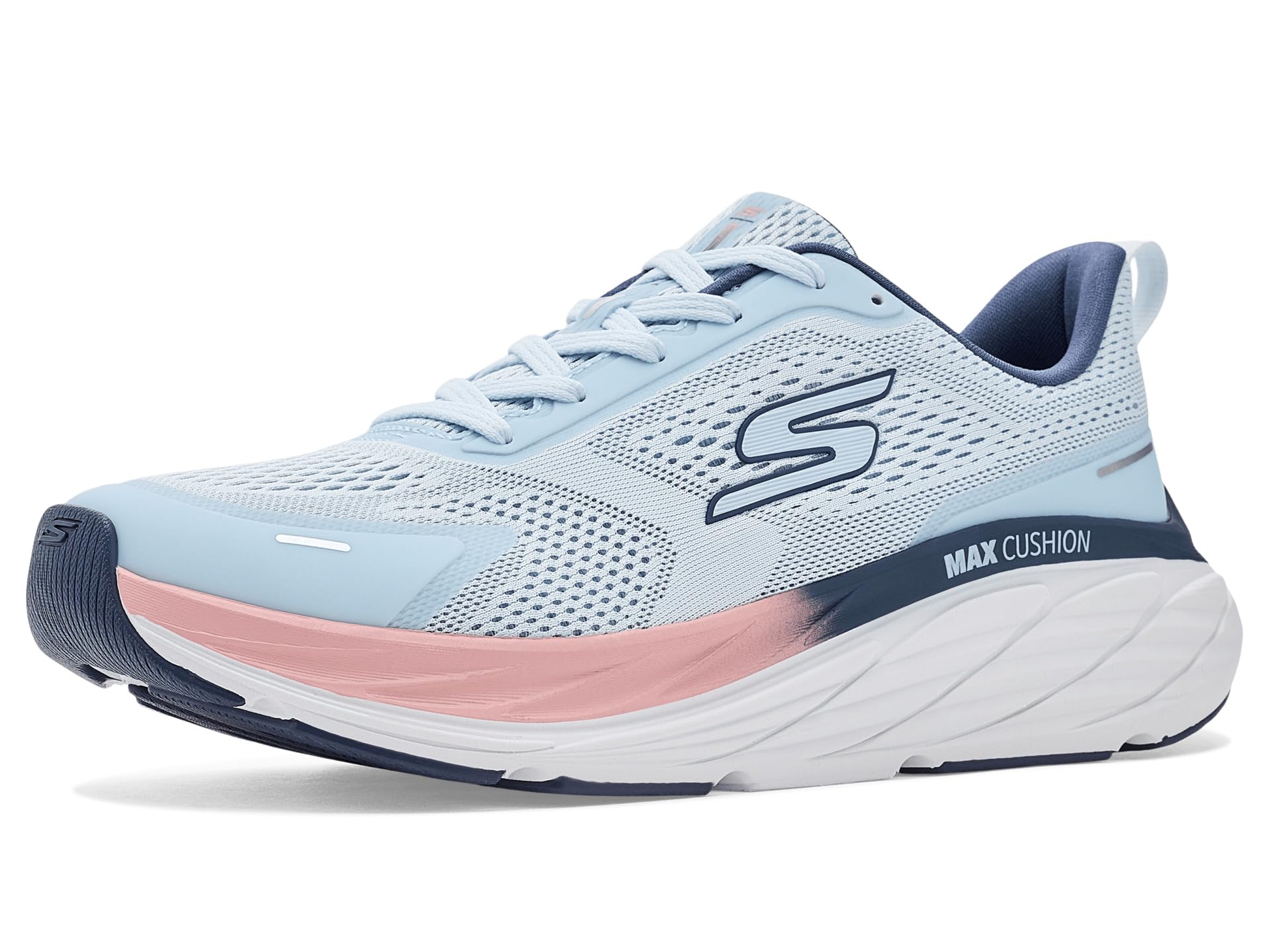Skechers Women's Max Cushioning Elite 3 Trainers, Blue Pink, 4.5 UK