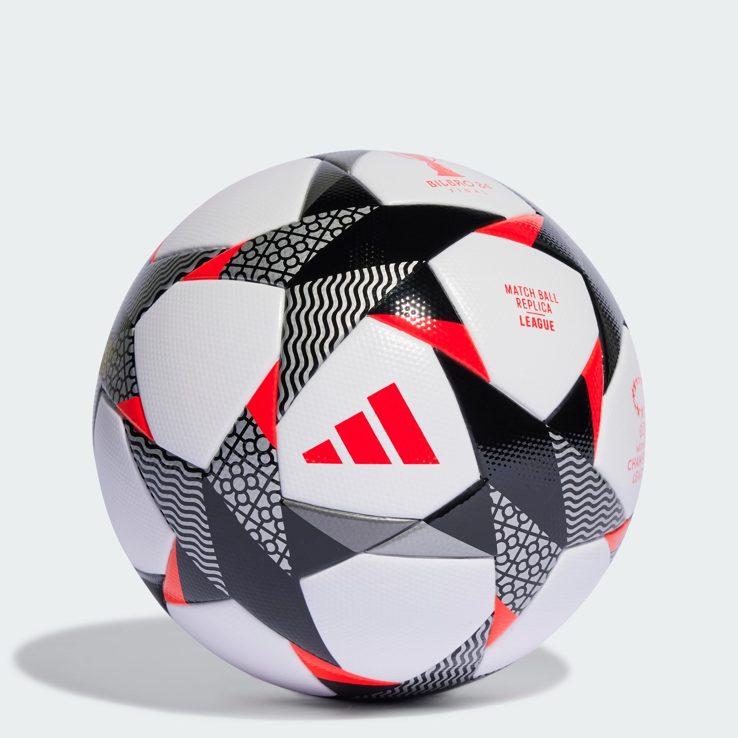 adidas Unisex Balón UWCL League 23/24 Knockout, White/Black/Solar Red, 5