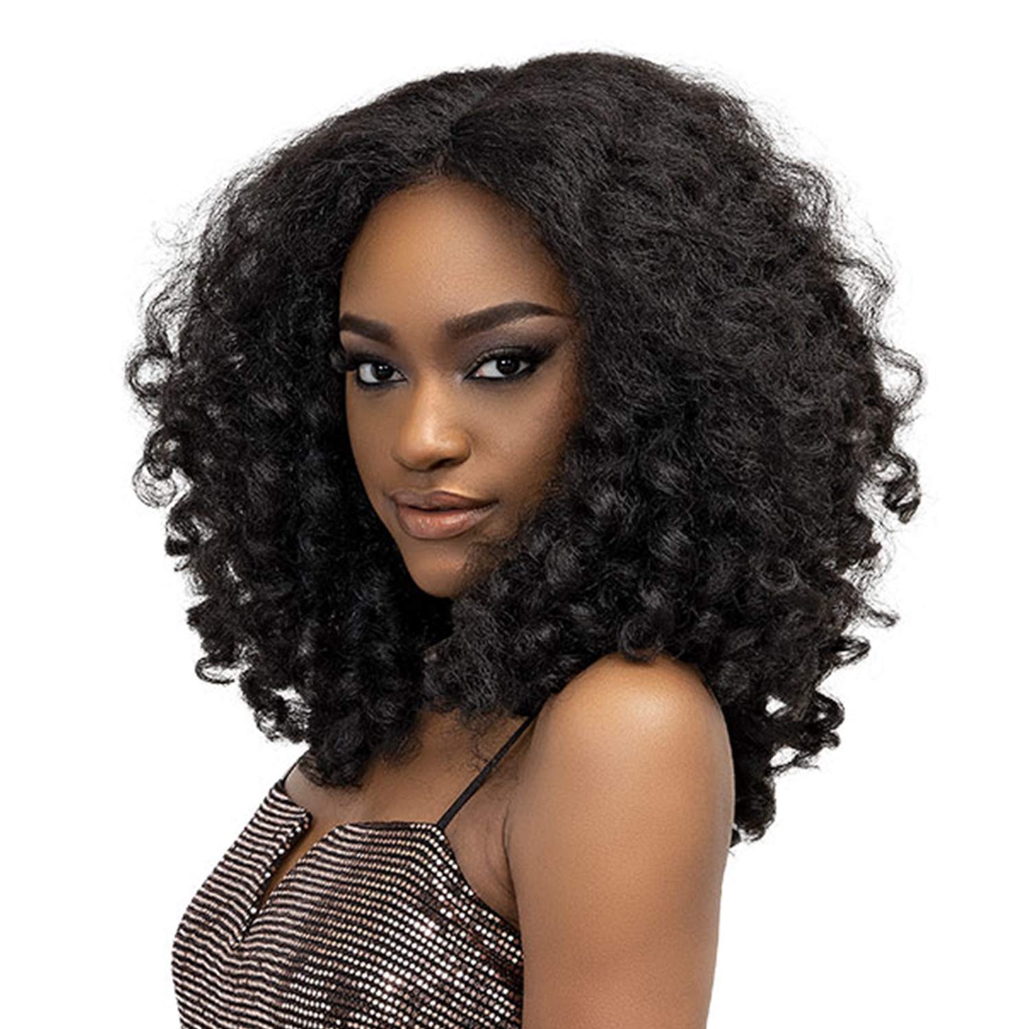 Janet Collection Natural Me Deep Part Lace Wig Zara (1B (Off black))