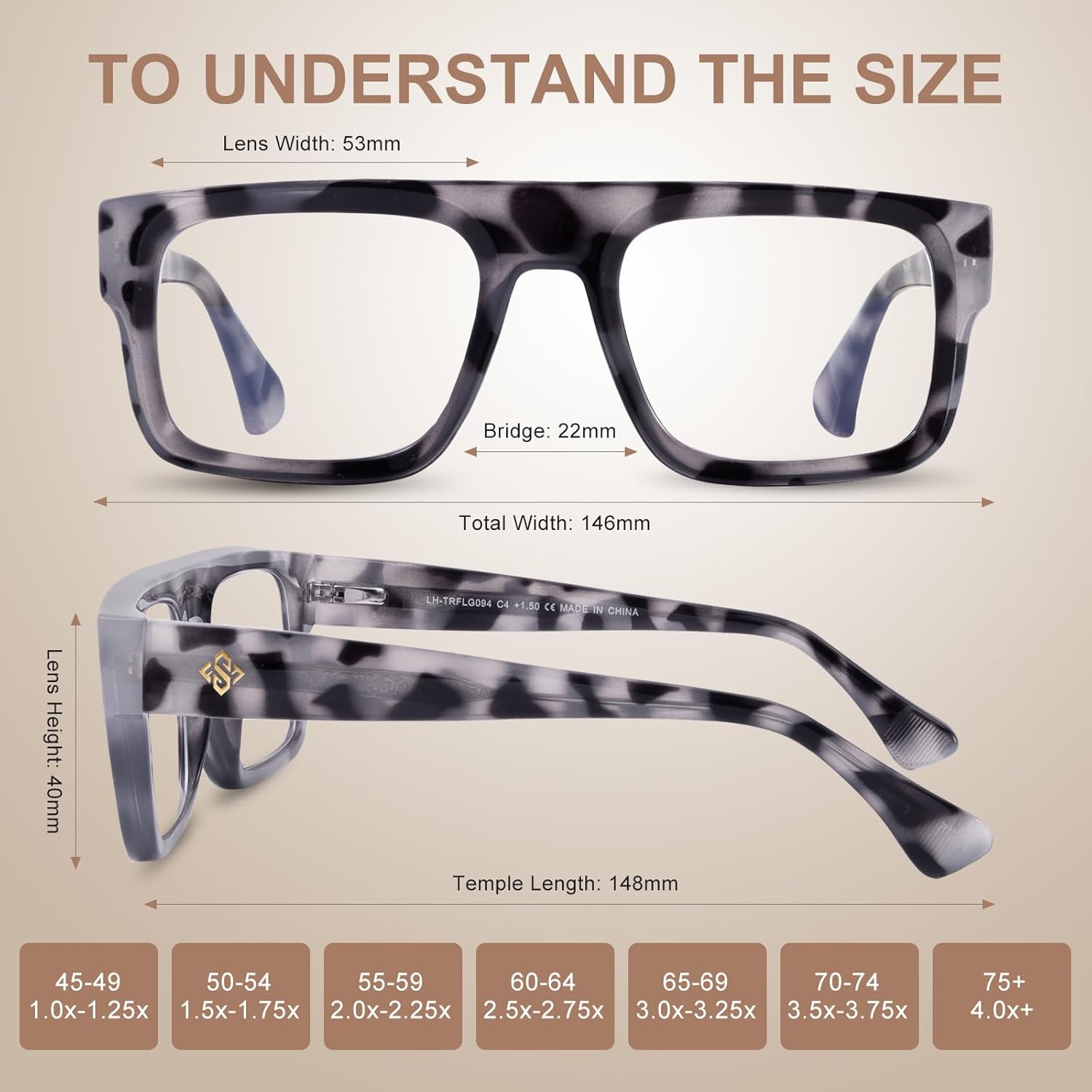 Reading Glasses for Men Women TR90 Frame Lightweight Blue Light Blocking Computer Readers with UV Protection (Black and White Tortoiseshell, +2.0) - Image 5