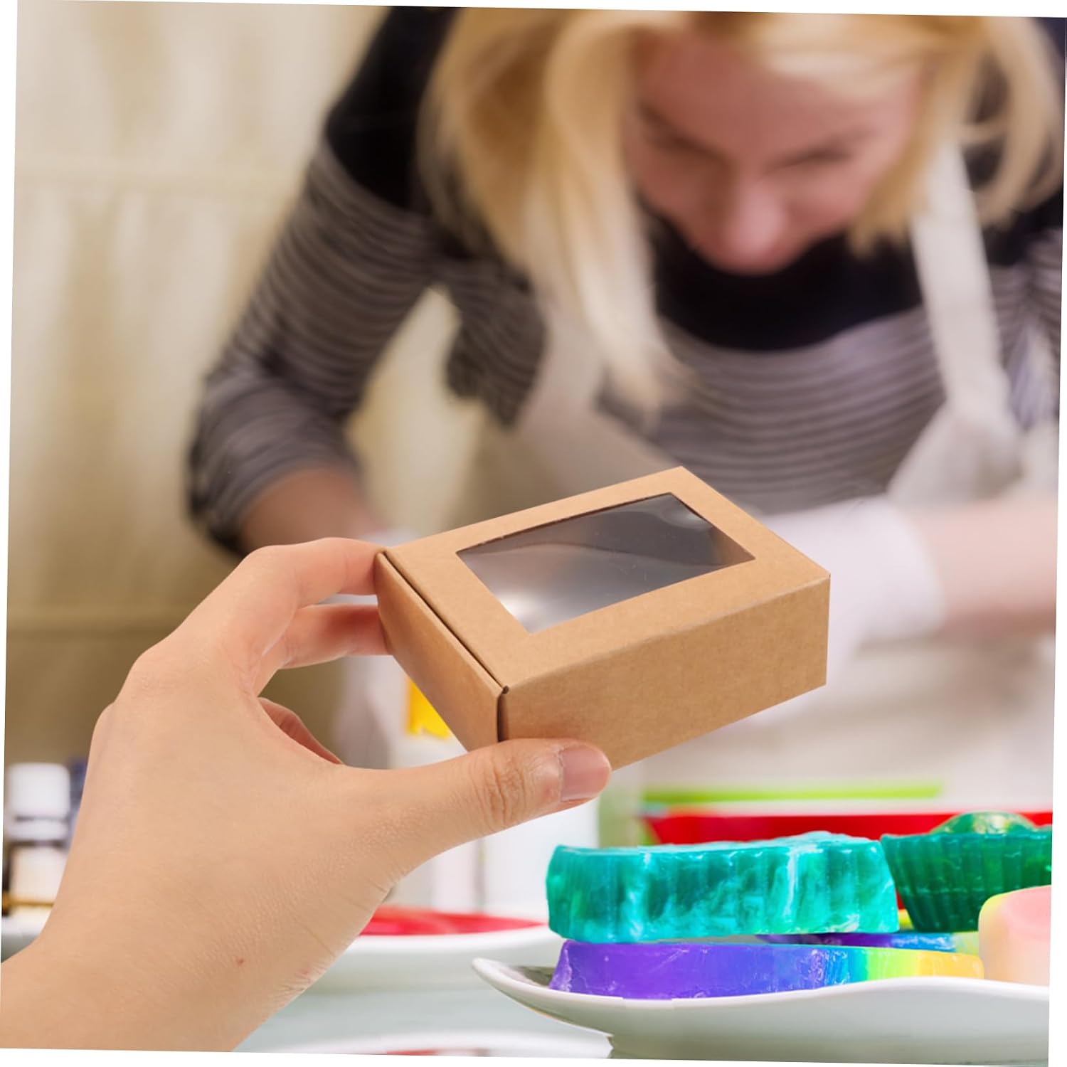 Didiseaon 30 Pack Paper Soap Box Wrapping Cases for Small Items